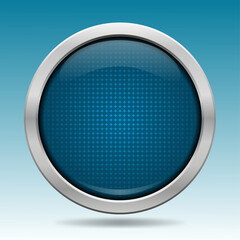 Blank Circular Blue Interface Icon Vector