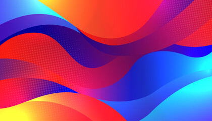 Colorful Abstract Gradient Wave Background with Dynamic Flow
