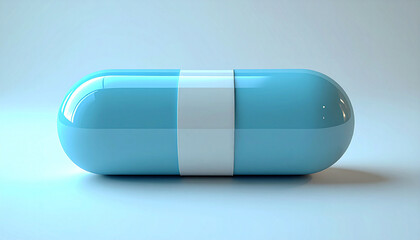 healthcare capsule with pastel blue tones background

