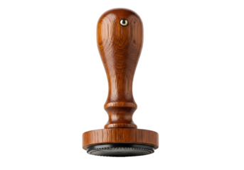 Wooden handle stamp with metal base