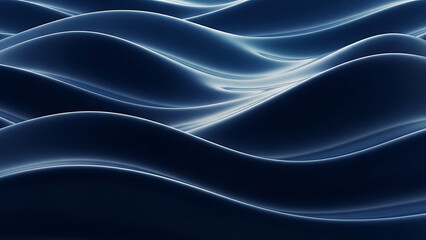 Obraz premium Abstract Blue Wavy Lines Background Design Element for Web Design