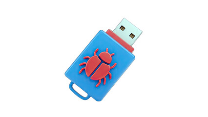USB Flash Drive Infected with Bug - Digital Security Concept