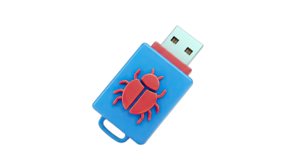 USB Flash Drive Infected with Bug - Digital Security Concept