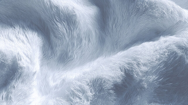 The fluffy and soft textures of the fur, showcasing its pristine and cozy qualities