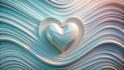 Abstract Heart in Flowing Curves A Serene Visual of Elegance and Love
