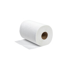 Fototapeta premium Soft toilet paper is placed separately on a white background