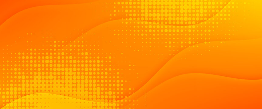 abstract gradient orange wave background. minimalist orange background. orange dot background with wavy element.