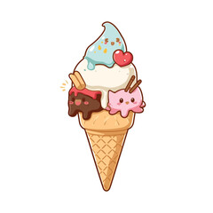 Cute Delicious Ice Cream Design Very Cool