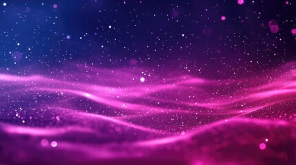 Abstract particle wave creating a dynamic digital light effect with glowing particles and a vibrant gradient, representing data flow, technology, and futuristic concepts