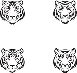 Tribal Tiger Head Designs