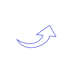 Curved upward arrow symbol showing progress direction and growth
