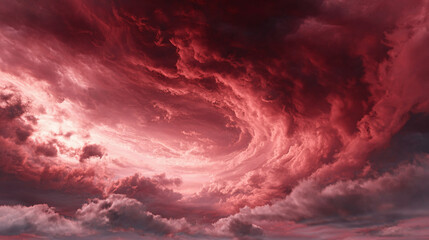 Fototapeta premium A mesmerizing scene of ominous storm clouds rolling across the sky, with an atmosphere of impending weather 