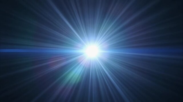 Bright radiant light rays shining with intense glow and cosmic energy background