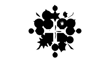 Abstract Black and White Shape: A mesmerizing graphic that shows a compelling visual story through its carefully placed forms, hinting at a hidden meaning, leaving space for viewers to interpret.