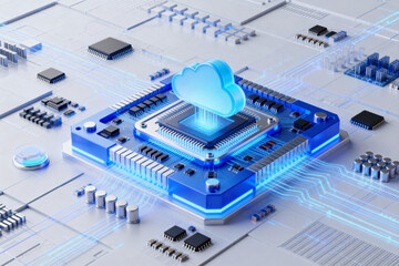 Cloud Computing and Integrated Circuit Technology Concept
