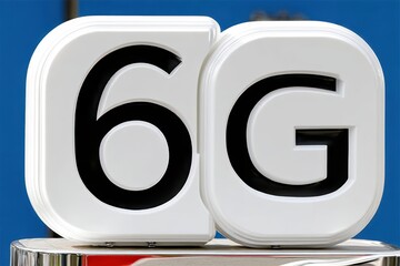 A modern display sign for 6G technology, highlighting advancements in telecommunications and connectivity.