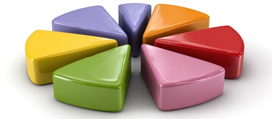 Colorful Pie Chart Segments.