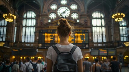 Wanderlust in Profile: Woman's Expression as She Prepares for a New Voyage