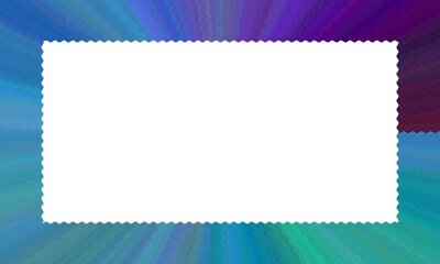 Scalloped rectangle over radiant teal bloom — designed to spotlight festive inserts, typographic overlays, or vibrant compositions with chromatic pulse and ornamental edge.