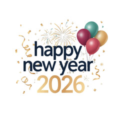 Happy New Year 2026 Festive Celebration vector