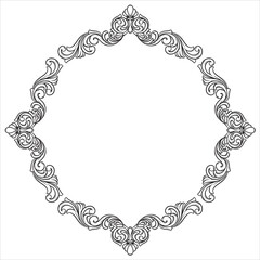 Vintage Floral Ornament With Artistic Engraving