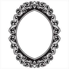 Vintage Floral Ornament With Artistic Engraving