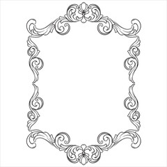 Vintage Floral Ornament With Artistic Engraving