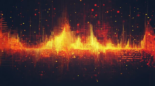 Abstract visualizing big data processing, networking, and analytics, creating an artistic representation of cyber security, fintech, and advanced information technology concepts - Powered by Adobe