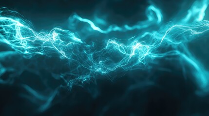 Abstract energetic blue light streams creating a dynamic flow of glowing particles, symbolizing advanced technology, digital connectivity, and futuristic concepts