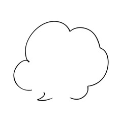 シンプルなペンの手書き吹き出し ベクター