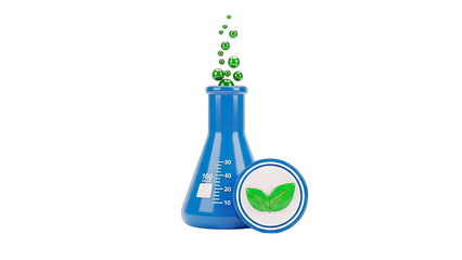 Eco-Friendly Chemistry: Bubbles Rising from Beaker