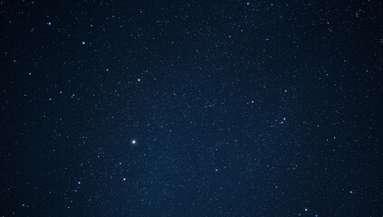 Fototapeta premium Displaying night sky revealing dense stars faint Milky Way band and bright planet in remote sky