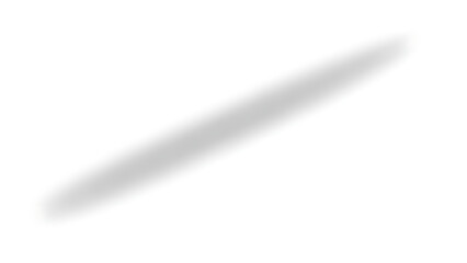 Abstract blurred grey diagonal line, resembling a soft smudge or subtle shadow, isolated on white background. Minimalist graphic element for modern design and clean aesthetics