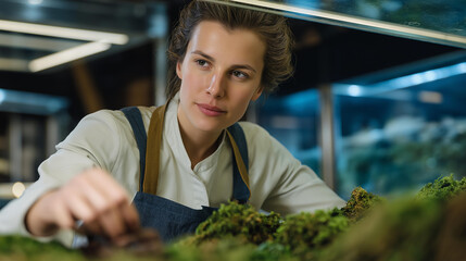 A food producer inspecting locally sourced ingredients at a small processing facility, reinforcing ethical production rooted in community support and traceable origins. cinematic color correction,