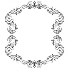 Classic Decorative Floral Engraving Artwork Style