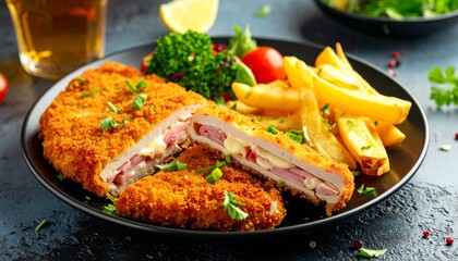 Fototapeta premium Cordon Bleu vom Schwein