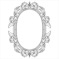 Classic Decorative Floral Engraving Artwork Style