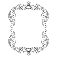 Vintage Inspired Floral Ornament Illustration