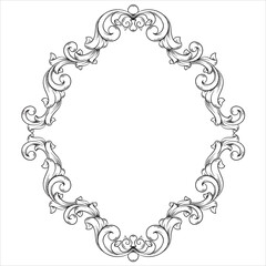 Vintage Inspired Floral Ornament Illustration