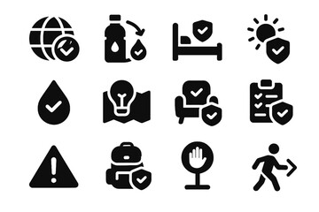 Invisible smart safety no icons safe tile icon vector clean marker travel