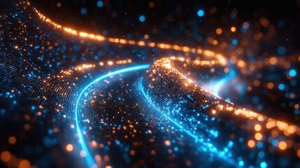 Abstract Data Stream - A Vibrant Display of Digital Information.