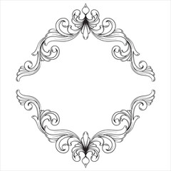 Elegant European Floral Decorative Illustration