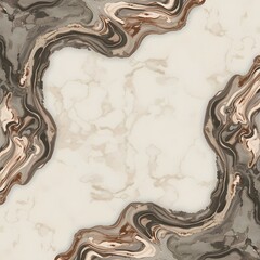 Marble Metal Wave Frame