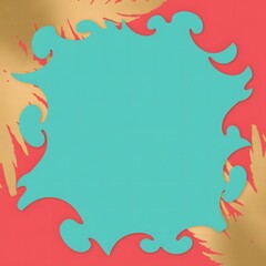 Tropical Leaf Gold Frame