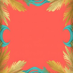 Tropical Leaf Gold Frame