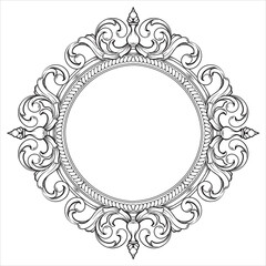 Elegant European Floral Decorative Illustration
