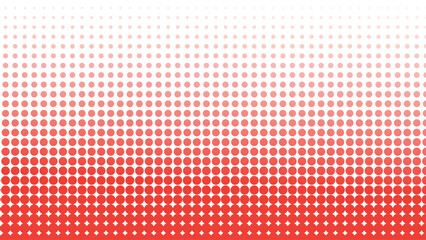 Red and white polka dot pattern background