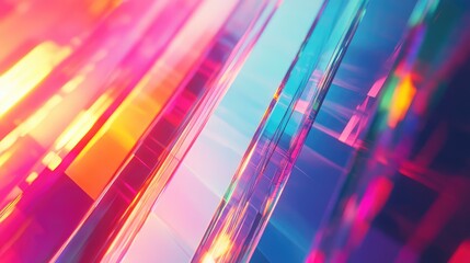 Abstract background showing colorful translucent layers reflecting brilliant light, creating a dynamic, modern, and energetic visual effect ideal for technology or digital concepts