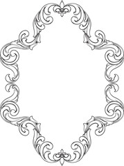 Elegant Vintage Floral Ornament Illustration Design