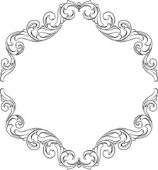 Elegant Vintage Floral Ornament Illustration Design